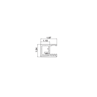 Easy Glass View, set, hauteur 1100 mm; 166839-011-00-18; aluminium brossé, anodisé (86692310018) 