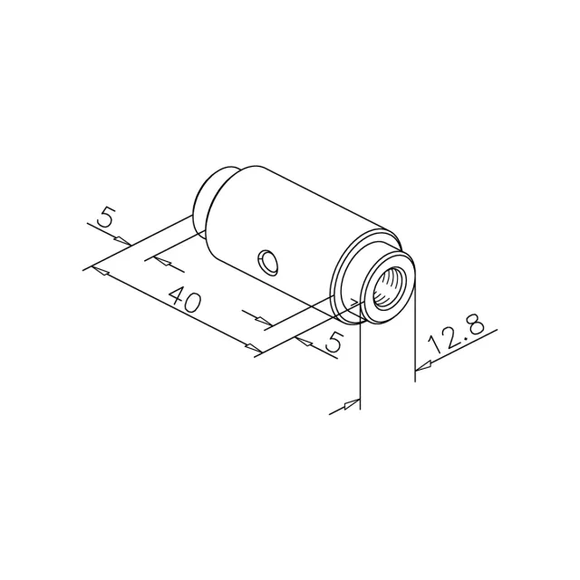 Noyau interne avec filetage M8 pour tube à coller en place Wicky