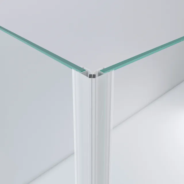 Joint magnétique 90° pour porte en verre Vera