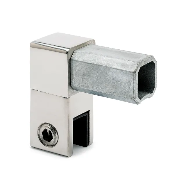 Support à verre fermé pour tube carré 20 x 20 mm Noeki
