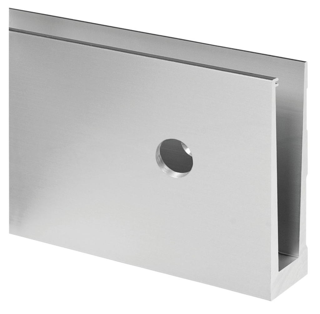 EG Slim, profil de sol, montage latéral; 168030-050-00-18; L=5000 mm, aluminium brossé, anodisé 25µm (16690550018)