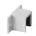 Embase murale, Easy Glass Hybrid; 146515-339-82; , pour tube à fond de gorge 33x39x4,5 mm, acier inoxydable 316, noir satiné (RAL 9005), surface texturée, une seule couche