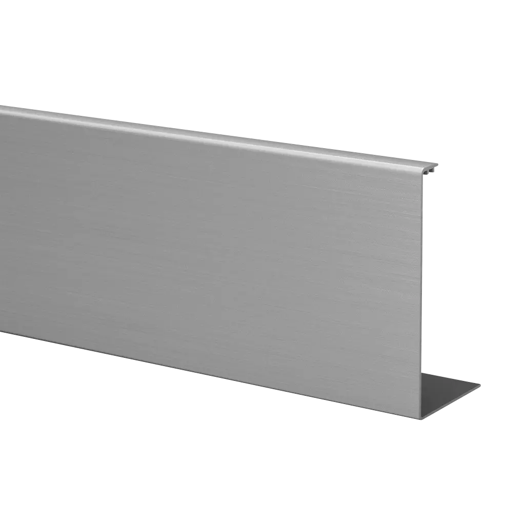 Habillage, Easy Glass Prime, montage latéral; 168435-050-18; extérieur, L=5000 mm, aluminium brossé, anodisé (16692056118) - Pose avant installation du verre