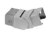 Raccord orientable (25°-55°) vers le haut; 146342-640-01-12; tube à fd de gorge, 60x40x1,5 mm, inox brossé 316 (14631264012)