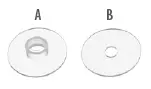 Rondelle caoutchouc Ø24 mm, trou 6 mm; 205035; épaisseur 1 mm (19506002500)