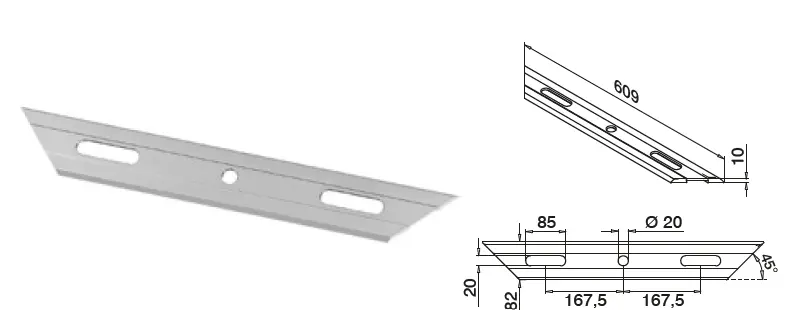 EASY GLASS® 3KN - Profils de drainage, montage au sol RT