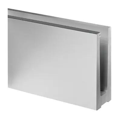Easy Glass 3kN, profil de sol, montage au sol, L=2500 mm, aluminium, asp. inox brossé, anod. 25µm