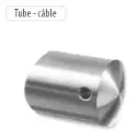 Support traversants pour câble; 137450-048-00, câble 3,2 mm, tube Ø42,4 mm, inox brossé 304 (13745004812)