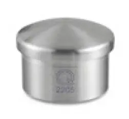 Embout, arrondi, tube Ø42,4 mm x 2 mm, inox brossé 2205