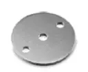 Embout à souder, avec 2 trous, plat, Ø70 x 5 mm, barre Ø10 mm, inox brossé 304