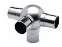 Raccord boule en T + 1 départ 90°, Ø 38,1 mm (1,5") - Design en Inox