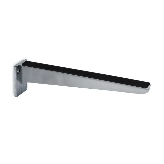 Support tablette avec cale caoutchouc, L 200 mm, Ø 25,4 mm (1") - Design en chrome