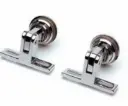 Charnière pour porte en verre, (la paire), pour épaisseur de verre 4 - 6 mm - Design en chrome