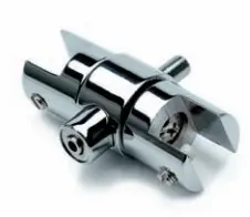 Support pivotant double d’étagère, pour épaisseur de verre 5 - 8 mm - Design en chrome