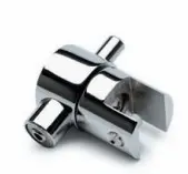 Support pivotant d’extrémité d’étagère, pour épaisseur de verre 5 - 8 mm - Design en chrome