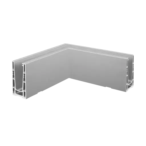 [166611-01-18] Angle intérieur 90°, Easy Glass Up; 166611-01-18; montage au sol, aluminium brossé, anodisé (16631302418)