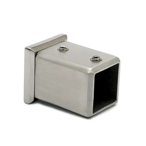 Embase murale 90° pour tube carré 20 x 20 mm Erni