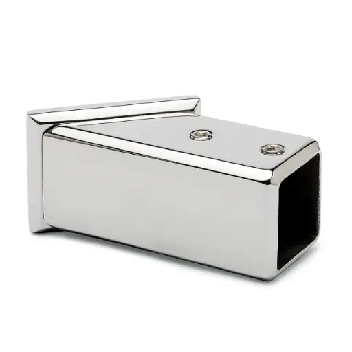 Embase murale 45° pour tube carré 20 x 20 mm Aralia