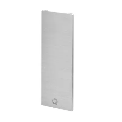 [16.6736.008.18] Embout, Easy Glass 3kN, pour escaliers, mont. au sol, gauche&droite, alu, asp. inox brossé