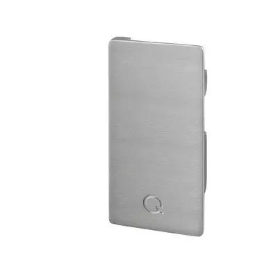 [16.6735.007.18] Embout, Easy Glass 3kN, montage latéral, droite, aluminium, aspect inox brossé, anodisé