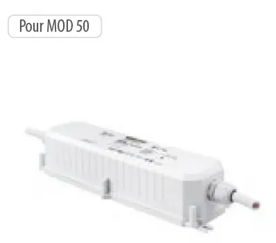 [19.0010.000.00] Transformateur pour spot à LED, IP67, 220-240V, 24V, 130W, CE