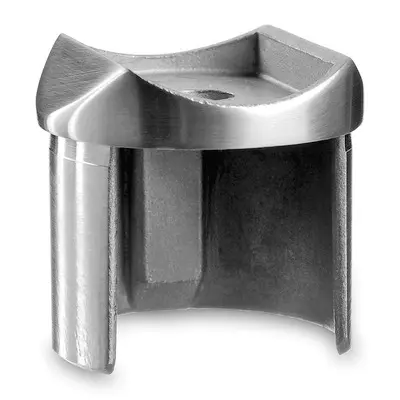 [136727-042-12] Adaptateur pour tube pour tube à fond de gorge, Ø42,4 mm à Ø42,4 mm, inox brossé 304