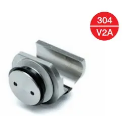 [46.6110.000.12] Support de tube, fixation sur verre Jewel, Design en acier inoxydable, 10 - 12 mm