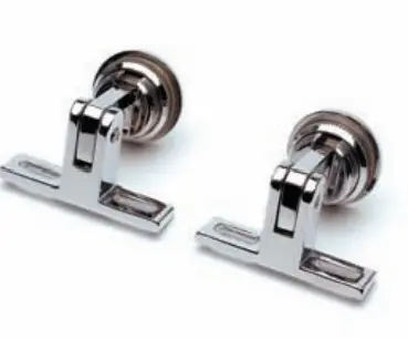 [23.3806.000.17] Charnière pour porte en verre, (la paire), pour épaisseur de verre 4 - 6 mm - Design en chrome